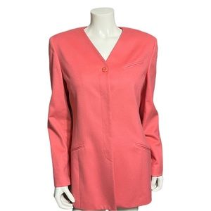 Anne Klein Wool/Cashmere Pink Blazer